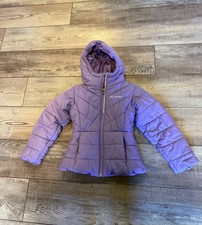 Columbia Hooded Puffer Jacket Purple Girls Si...