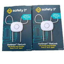 2 Of Safety First Outsmart Flex Lock Button Baby Proof Toddler w/decoy button