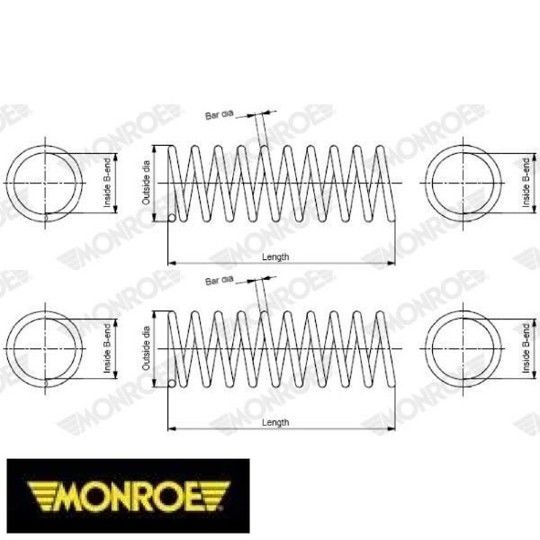 2X Fahrwerksfeder Monroe SP2363 2 Federn Satz Federnsatz-image