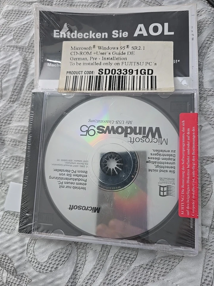 Microsoft Windows 95 Original CD-ROM, Unbenutzt - Bild 3 von 4