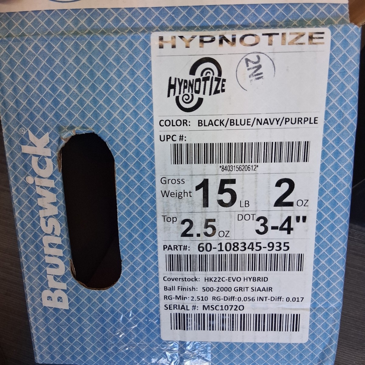 Brunswick Hypnotize BOWLING ball 15 lb brand new in box #072 | eBay