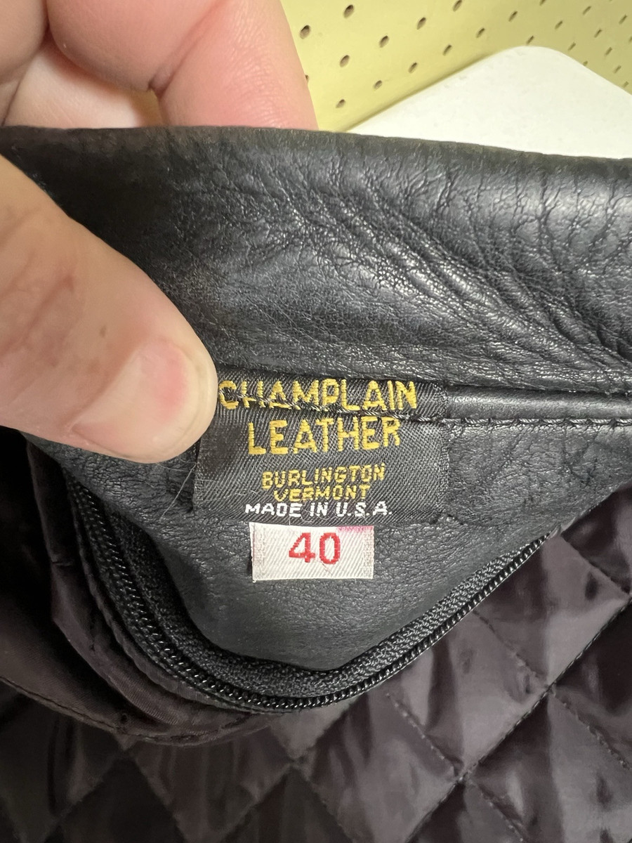 Champlain Leather Vintage Vermont Made Bomber Racer Jacket Champlain Leather Vintage Vermont Made Bomber Racer Jacket