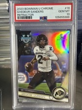 2023 Bowman University Chrome Refractor #18 Shedeur Sanders PSA 10 Buffaloes 🦬