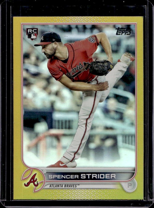 2022 Topps Spencer Strider RC Gold Foil Rookie #509 Braves