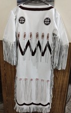 Women Bohoo powwo Native Wedding Long Dress Soft Leather Regiala Wedding Maxi