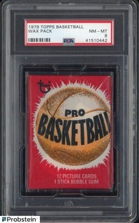 1979 Topps Basketball Unopened Wax Pack PSA 8 NM MT