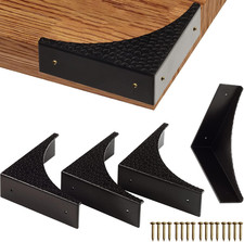 Black Metal Corner Guards Decorative Wood Funiture, 2.56'' Box Corner Protectors