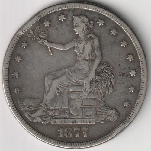 JUST REDUCED!!  1877-S TRADE DOLLAR VF DETAILS