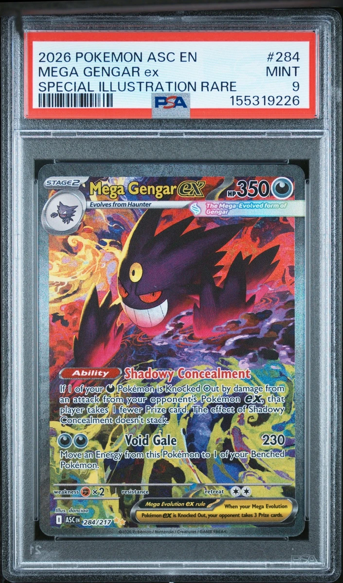 Pokémon TCG Grade 9 Gengar Individual Collectible Card Game Cards