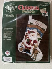 Bucilla Felt Applique Christmas Stocking Kit 32709 Santa Animals 15" USA NEW