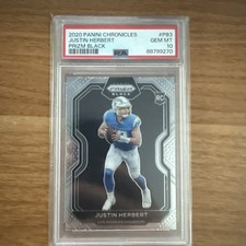 2020 Panini Chronicles Prizm Black Justin Herbert RC PSA 10 #PB-3 Los Angeles