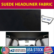 BLACK Suede Headliner Fabric Material 60"x60" Car Interior Roof Liner Upholstery