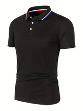 2025 Hot Sale Men'S Summer Casual Breathable Comfortable Polo Shirt Men'S Solid 