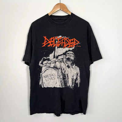 Rare! Deceased Band Metal Lives Tour Black S to 5XL Unisex Shirt HL499