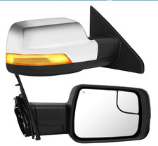 Pair Chrome Tow Mirrors For 19-22 Dodge Ram 1500 Power Heated Signal Sensor Us Pair Chrome Tow Mirrors For 19-22 Dodge Ram 1500 Power Heated Signal Sensor Us