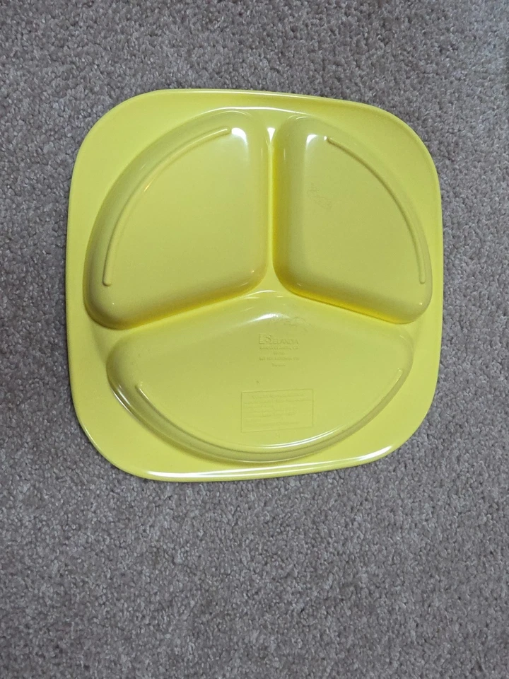 Conjunto de jantar vintage 1992 Barney dinossauro melamina - prato copo tigela garfo colher em excelente estado usado - Imagem 4 de 4