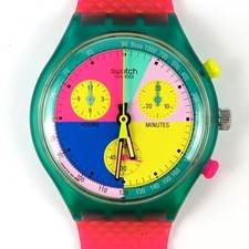 Swatch Chrono SCL100 Flash Arrow Vintage 1991 funzionante ma con cinturino rotto