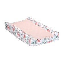 Lambs Ivy Enchanted Safari Animals Pink/White Jungle Changing Pad Cover