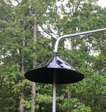 Squirrel Baffle for Bird Feeder Pole 19 Inch Metal Guard for Shepherd  s Hook
