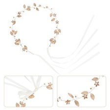 Durable Golden Leaf Bridal Headband Hair Decorations for Weddings