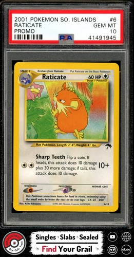 Raticate graded PSA 10 for sale on eBay