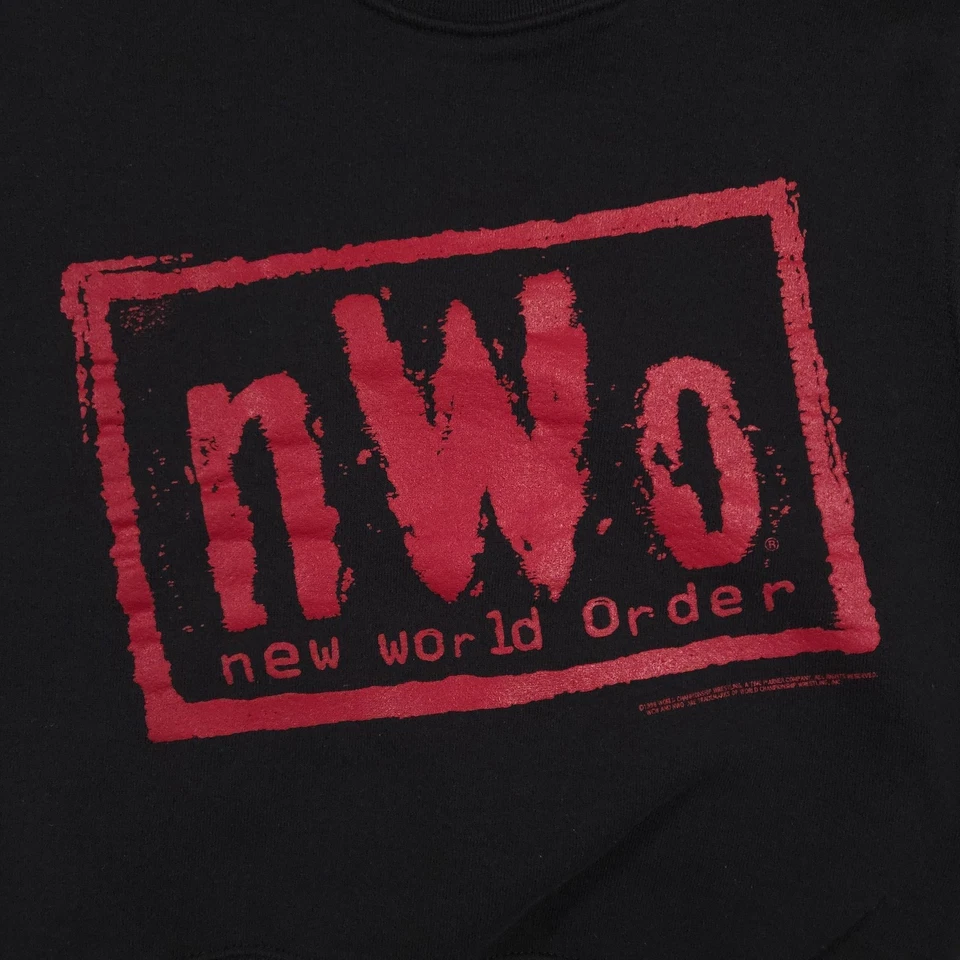 Sudadera De Colección Nuevo Orden Mundial Juvenil Grande WCW Lucha Cuello Redondo Años 90 Foto 4 de 4
