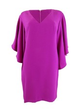 Lauren Ralph Lauren Women's Wide Sleeve Dress (10, Magenta)