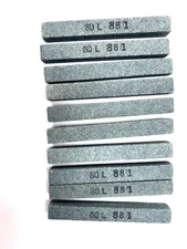 4" Long x 1/2" Wide x .490" Thick Silicon Carbide Sharpening Stone 80L 10 pieces
