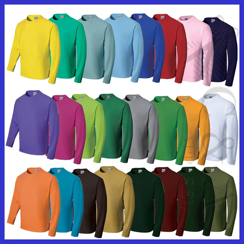 Unisex Adults Sun Smart Long Sleeve Light weight Tee Shirt 24 colours Micro  Mesh