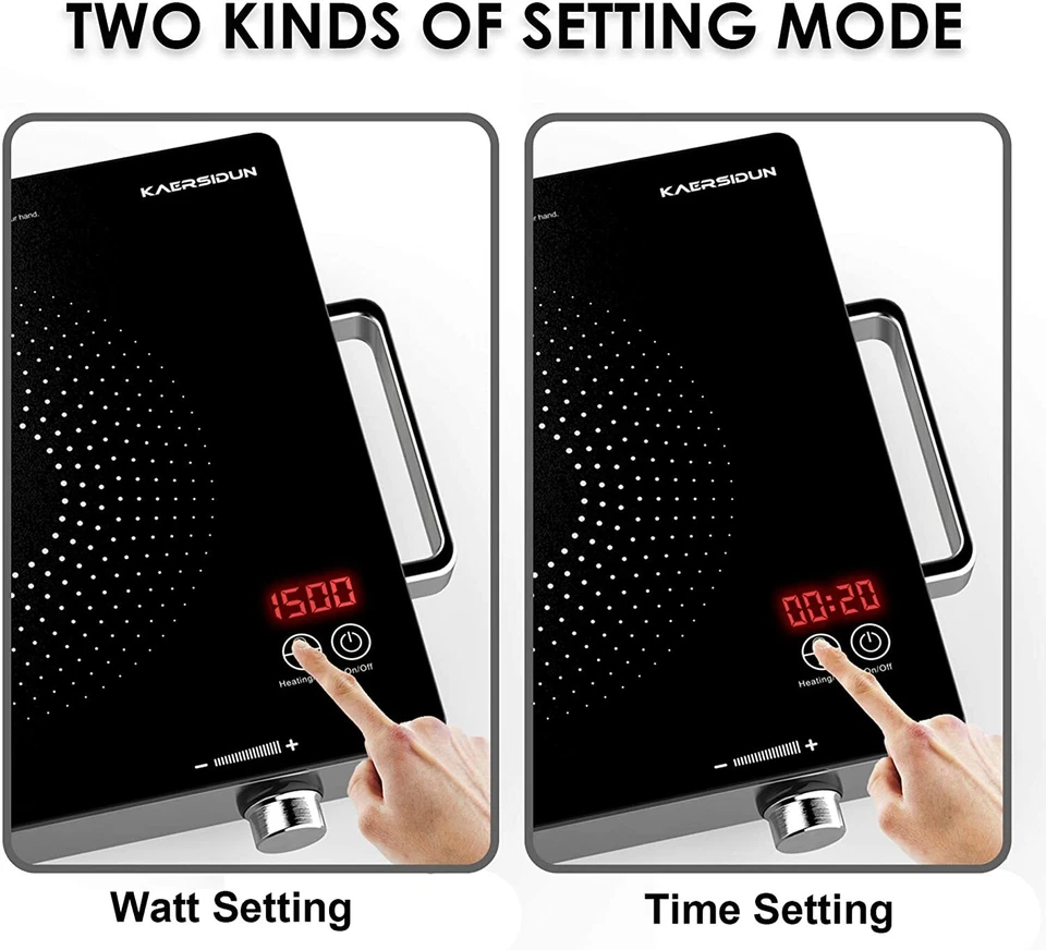 Placa caliente portátil estufa eléctrica estufa quemador individual quemador 120 V para cocinar Foto 4 de 4