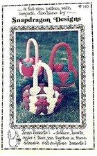 Baskets Snapdragon Designs Pattern #110 Baskets ~ Teddies Hearts Apples Trees