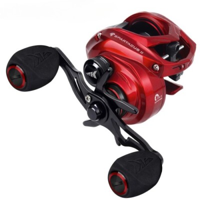Red Color Baitcasting Reel 8KG Max Drag 7+1 High Speed Gear Ratio Fishing Coil