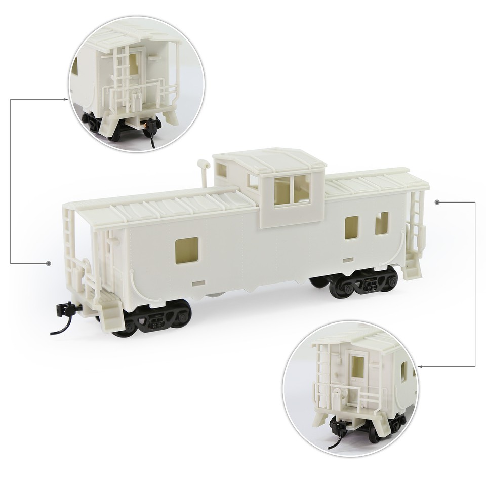 2 Units Evemodel HO Scale 187 Unpainted Unassembled 36' Wide Vision Caboose DIY eBay