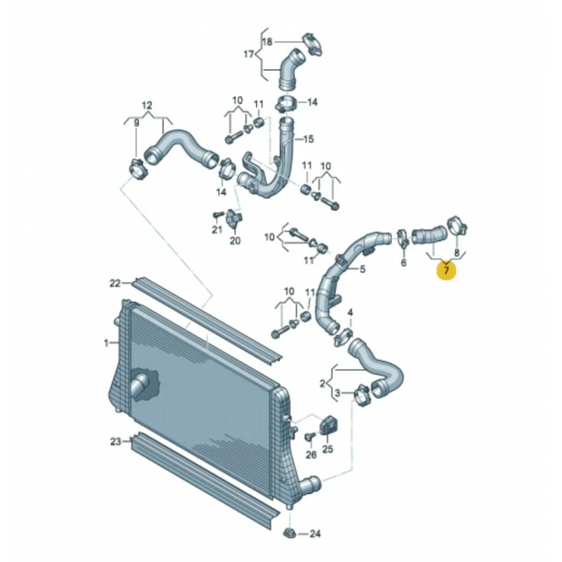 Turboschlauch für SEAT Alhambra Altea XL Leon 1.6TDI 2.0TDI 1K0145828T - Bild 3 von 3