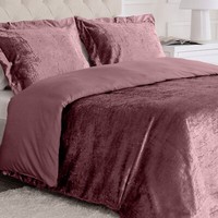 Mellanni Duvet Cover Set, Soft Velvet, with Button Closure and Ties