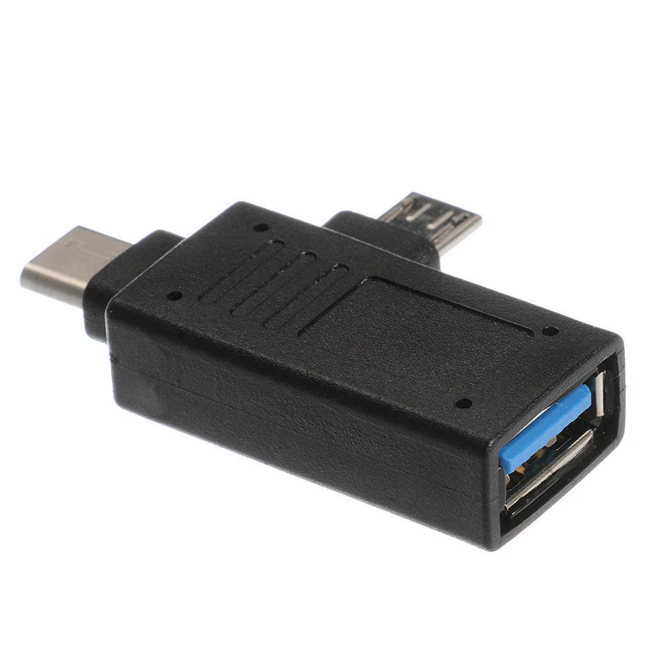 2in1 USB 3.1 Type-C &Micro USB To USB 3.0 Female Adapter Connector OTG Converter - Image 2 of 4