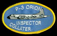 USN P-3 Orion Inspector Collater Patch J-18