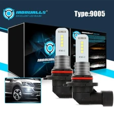 Pair H10 9145 9140 9055 9045 LED Fog Light Bulbs Conversion Kit 100W 6000K White