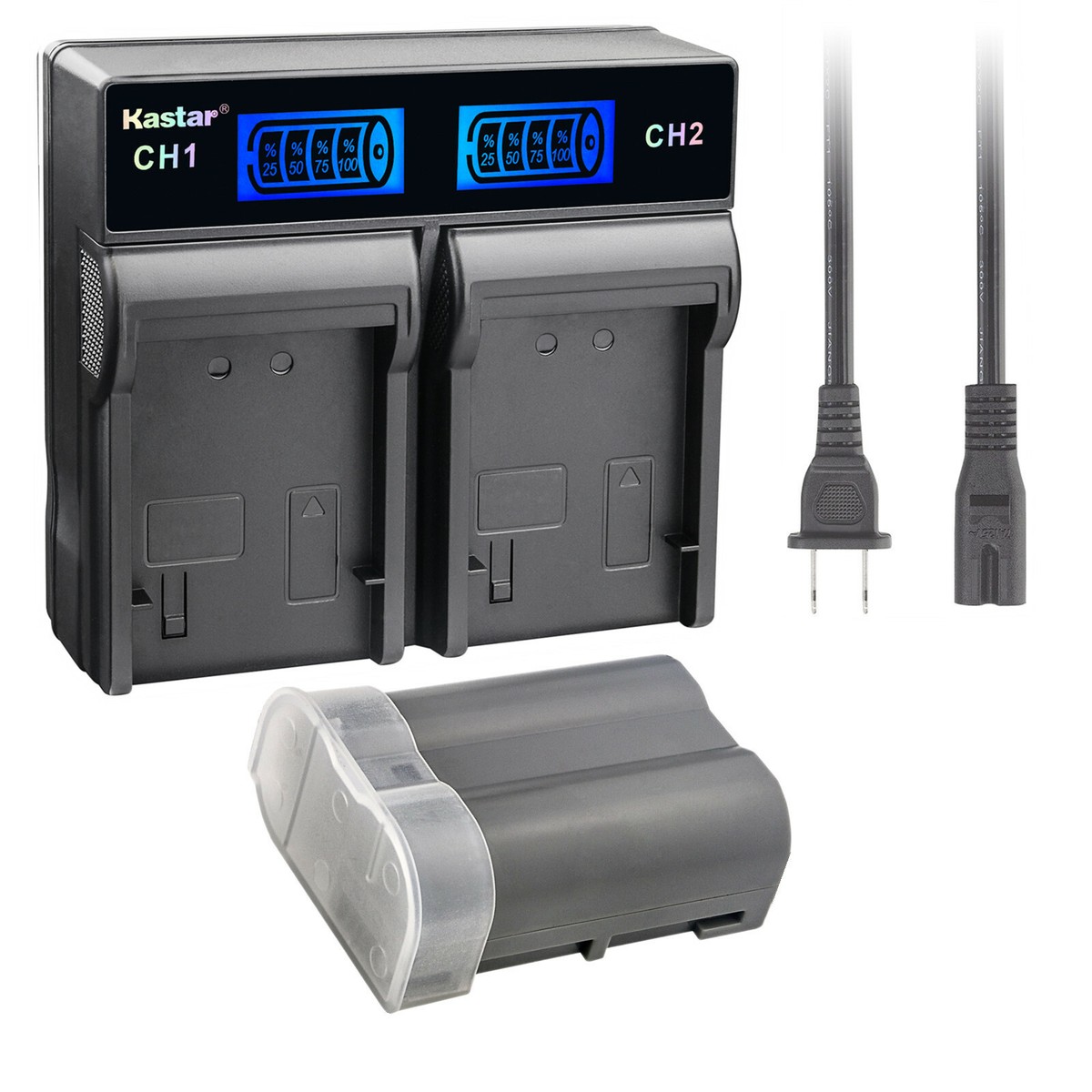 Kastar Battery LCD Rapid Charger for Nikon ENEL15e MH25 Nikon MB