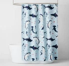 Pillowfort Fabric Shower Curtain - Shark - 72” x 72” NEW