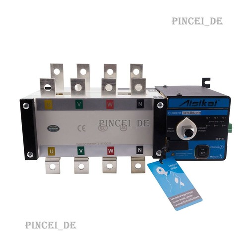 250a 4p Diesel Generator Ats Controller Automatic Transfer Switch Dual Power Ebay