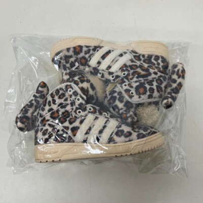 Adidas Jeremy Scott Leopard High-Cut Sneakers US 7K UK 6 1/2K 14cm