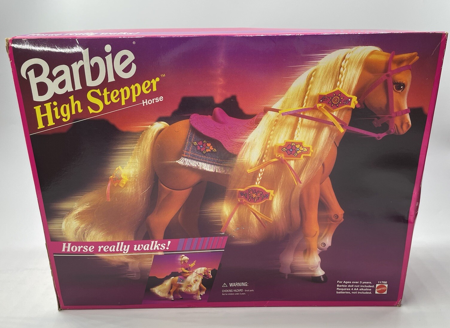 Barbie 1994 High Stepper Horse pour exposition vitrine vintage NRFB