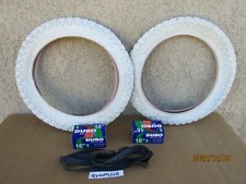 NEW 16 x 2.125 WHITE BICYCLE TIRES , TUBES  LINERS FOR KID BIKES, STROLLER