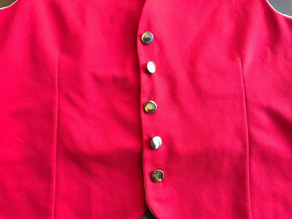 chaleco rojo circo payaso disfraz forrado vintage Foto 2 de 4