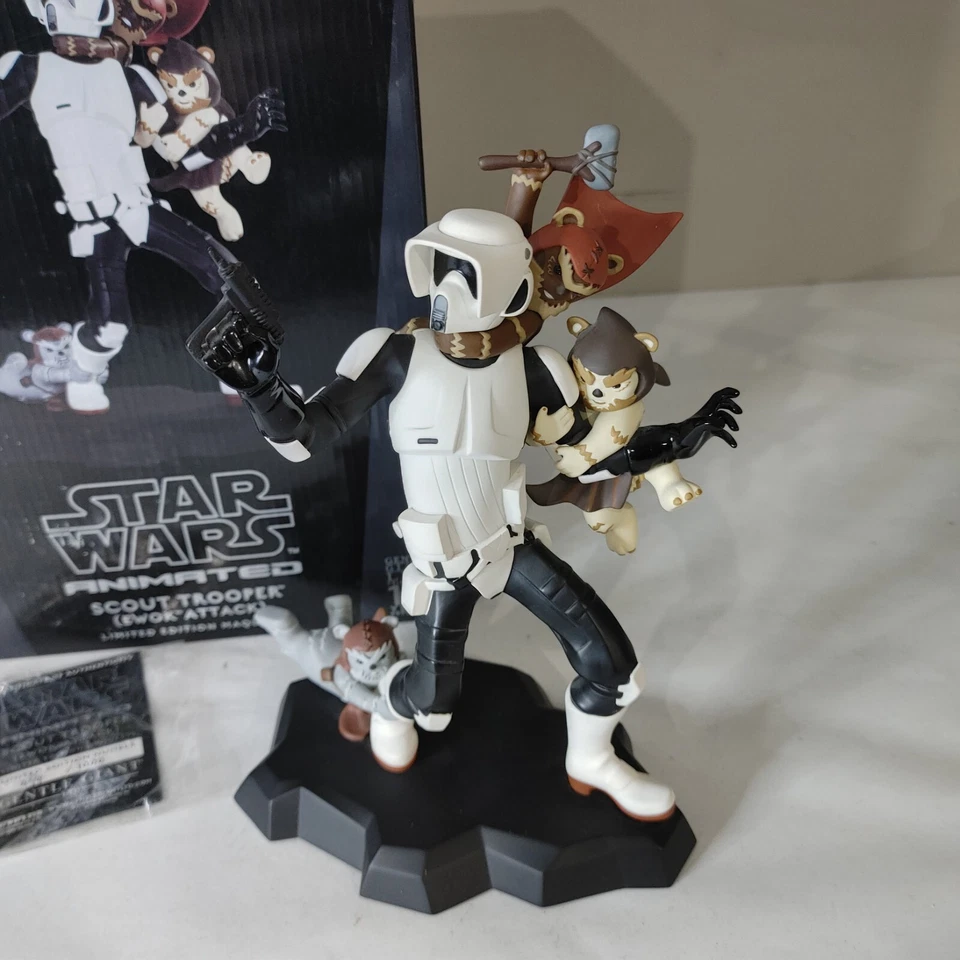 Gentle Giant Star Wars Maquette Scout Trooper (Ewok Attack) 494/1000 EE Exclusivo Foto 2 de 4