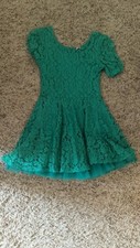 NWOT Girl's KNITWORKS Size 8 Green Lacy Dress Underskirt Lovely
