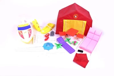 Mattel Barbie Baywatch Lifeguard-Set Motorboot Zelt Schlauchboot Jetski 1990 - Bild 1 von 4