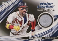 RONALD ACUNA JR. 2023 Topps Series 1 #MLM-RAJ Game Used Relic BLACK SP /199
