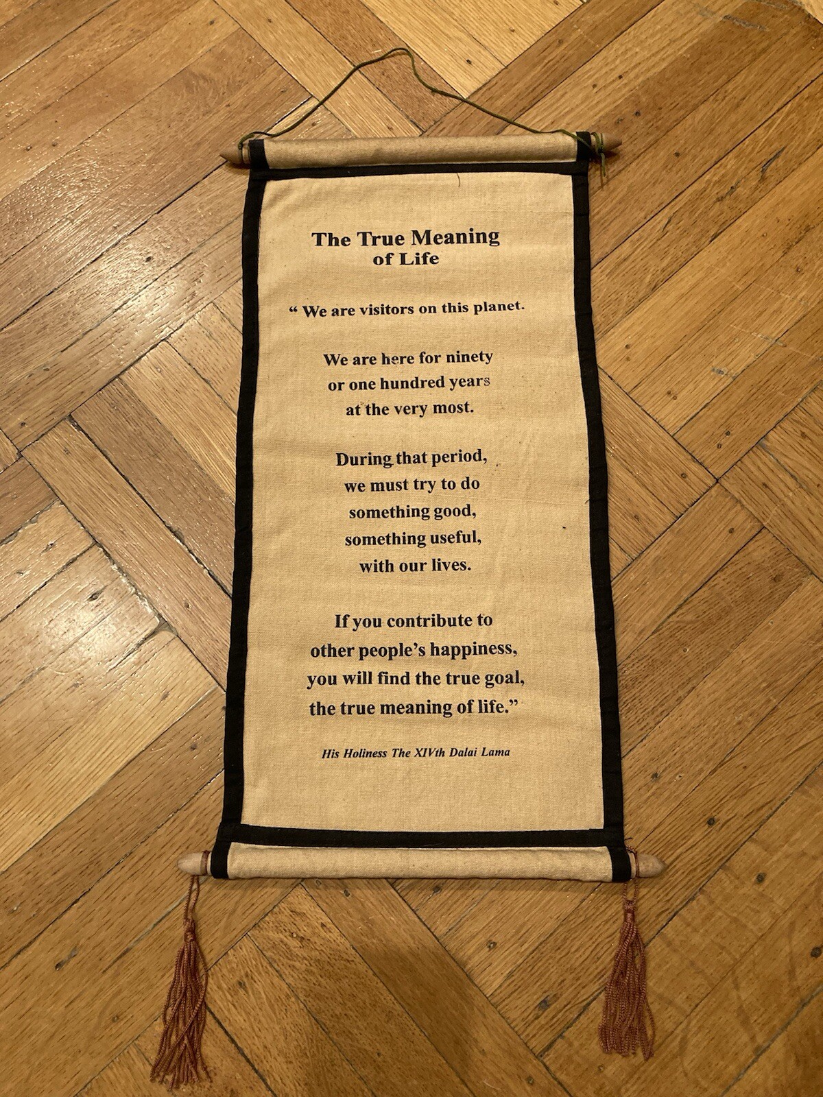 "The True Meaning of Life" Scroll Hanging Wall Art Decoration Buddhism ...